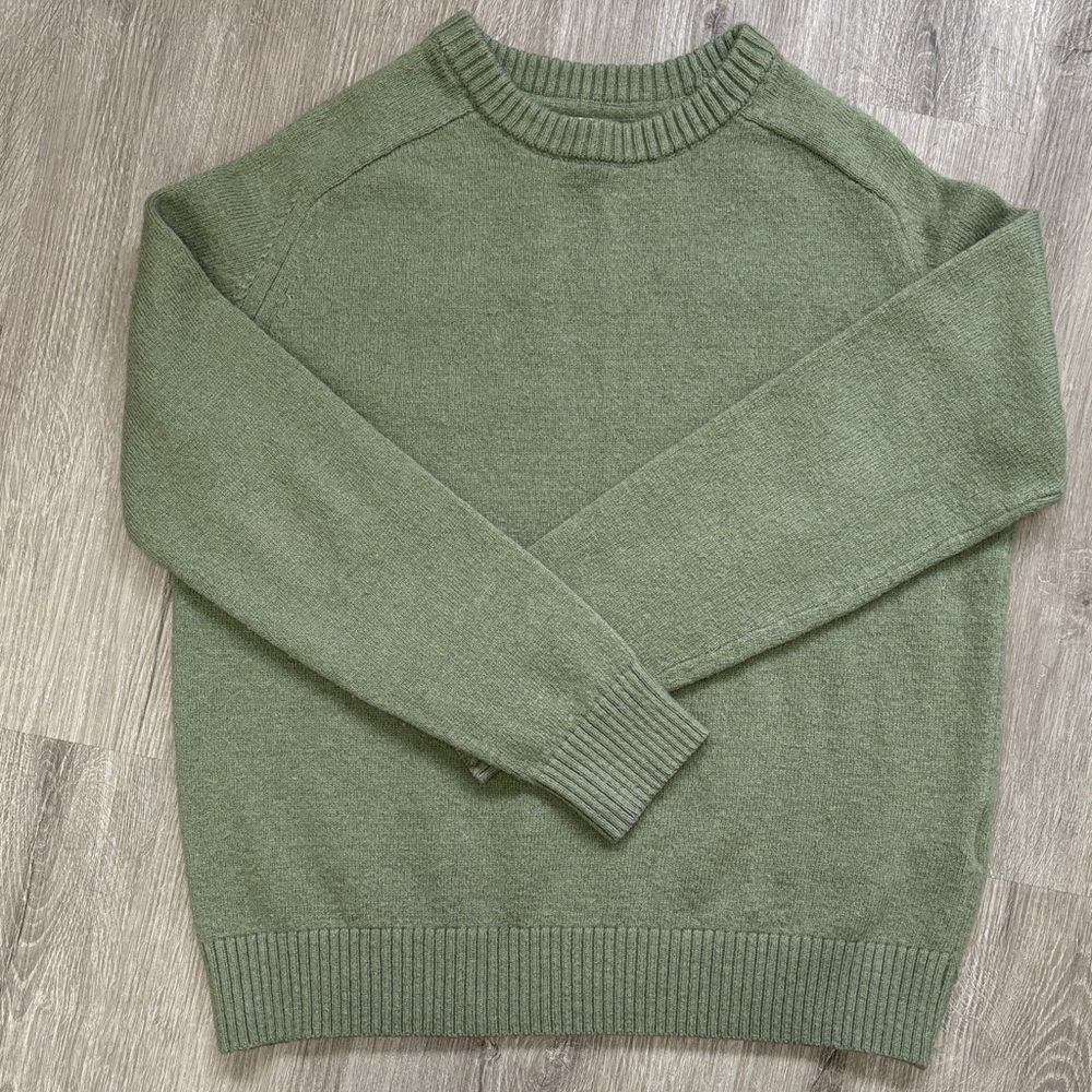 H&M Unisex Green Crewneck Sweater, Medium